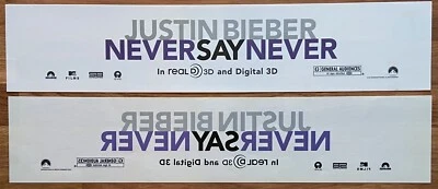 3D Justin Bieber: Never Say Never - Double-Sided - Movie Theater Mylar 5x25