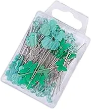 MsaHeuto 80 Pieces Straight Pins Dressmaker Pin Patchwork Fixing Knitting Sewing Pins Quilting Pin for Tailor Wedding Decoration, Green