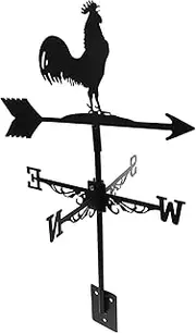 INOOMP Retro Metal Rooster Weathervane Weather Measuring Tool and Garden Decoration for Durable Garden Stake Wind Direction Indicator for Home Garage Barn and Pavilion