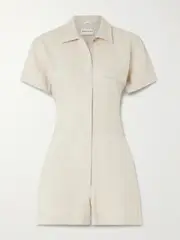 [Rivet Utility] Rivet Utility - Dreamer Linen Playsuit - Beige - small small Neutrals