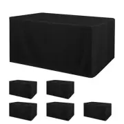 6 Pack Tablecloth Fitted Table Clothes for 6 Foot Rectangle 6FT | 6 Pack Black