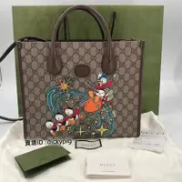 在飛比找蝦皮購物優惠-精品二手 Gucci x disney聯名 tote小號 g