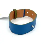 NEW Tory Burch Womens 17mm Blue and Green Leather Watch Band TBW7501