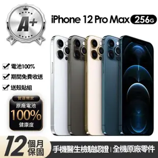 【Apple】A+級福利品 iPhone 12 Pro Max 256G 6.7吋(贈玻璃貼+保護殼+100%電池)