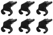 Fox 40 Sonik Blast CMG 3-Chamber Pealess Whistle w/ Fingergrip, Black (6-Pack)