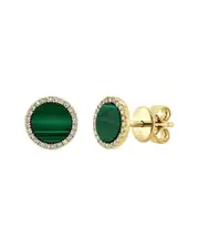 Sabrina Designs 14K 0.92 ct. tw. Diamond & Lapis Round Studs