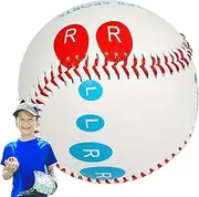 Baseball Ball with PVC Hand | Pitch Training Baseball | Standard Size Baseballs | Official League Individual Baseball | Baseball with Color Coded Finger Placement Marks for Increase Pitch Velocity