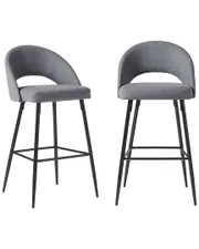 Walker Edison O Upholstered Bar Stool