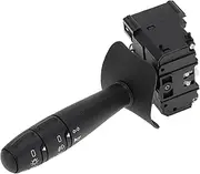 X AUTOHAUX No.440547/6001551361 Turn Signal Switch for Dacia Logan 2004-2011 Multifunction Combination Switch Black Plastic 1 Pc