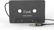 Elook Cassette Aux Adapter Kit for Car, Includes One Smartphone to 3.5 mm Headphone Jack Adapter Black