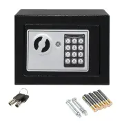 Electronic Digital Safe Box with Keypad and Key Lock, 0.17 Cu Ft