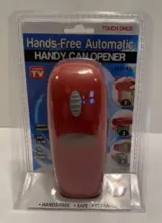 Sealed Handy Automatic Can Opener As Seen On TV One Touch Hands Free Red New