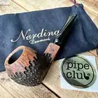 Eric Nording Red Brown Matte Partially Rusticated Briar Tobacco Pipe - NEW