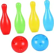 MUELODSIC Plastic Bowling for Adults Fun Games Lightweight Bowling for Backyard Activities Develop Hand Eye Coordination Balance for Family