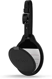 Satechi FindAll Smart Luggage Tag with Find My, TSA-Friendly, Airport Tracking, Left-Behind Alerts, Loud Audible Chime, Wireless Rechargeable, Works with iPhone, iPad, Mac – Black