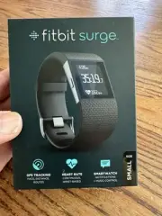 Fitbit Surge Fitness Super Watch Activity Tracker - Black GPS Small New Sealed