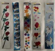 Toots Vintage 80s Large Lot Foil Stickers Cardesign New Rainbow Stars Unicorn