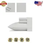 Soft Jersey Knit Full Bedding Set - 4-Piece Breathable Sheets for Warm Sleepers