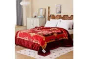Bedding King Super Soft 4kg Queen/King Mink Blanket - Royal Red Bloom