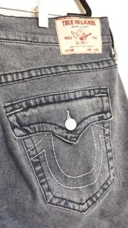 true Religion GENO BIG T FLAT SLIM STYLE 700112 COLOR LIGHT FROSTBITTEN WASH 36