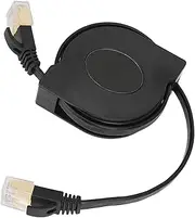 NDNCZDHC Retractable Ethernet Cable 4.9ft, Cat7 Ethernet Cable Portable Cat7 Flat Shielded Network Cable for Desktop Computer, Router