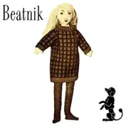 Knitting Pattern Doll Beatnik 16” Doll with Checked Dress + Knitted Tights