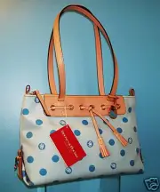 Dooney & Bourke ~ Sky Blue TASSEL TOP ZIP ~ NWT