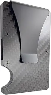 [ROVE] Money Clip - RFID Blocking Aluminium Enhanced Minimalistic Compact Wallet (Carbon Fibre)