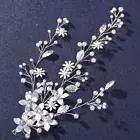 Bridal Headband Rhinestone Flower Headband Hair Jewelry Bridal Flower Hairband