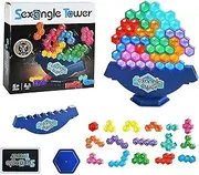 Vgvgaj Balance Stacking Game - Hexagonal Building Blocks Set,Educational Toys for Kids and Adults, Learning Activities for Game Night