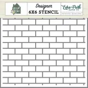 Echo Park Stencil 6"X6"-Subway Tiles Small, Good To Be Home - 3 Pack