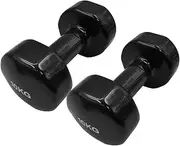 10kg X 2 - Vinyl Cast Iron Dumbbell Hand Weight - Black - Total 20kg