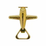 New Metal Bottle Bar Soft Drink Beer Soda Can Opener Aircraft Theme Shiny Gold