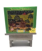 New Sealed MB Puzzle Charles Wysocki Seasonal Splendor Watermelon Farms 1000 PC