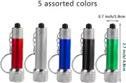 20 PIECES MINI FLASHLIGHTS KEYCHAIN - LED BULBS POCKET TORCH KEYCHAIN
