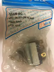 SS220-BG SELECTA 4PDT ON-OFF-ON 15A TOGGLE SWITCH NOS