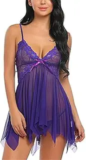 [JIAXU] Women's Bodysuits S-XXL Transparent Mesh Dress for Women Sexy Lingerie Sleepwear Female Underwear Costumes