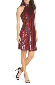 Mac Duggal Sequin Stripe Cocktail Dress