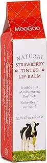 MooGoo Natural Edible Lip Balm5g – Strawberry Tinted