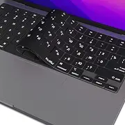 Kuzy Russian MacBook Pro Keyboard Cover 2025 2024 2023 2022 14 inch 16" M4 M3 M1 M2 MacBook Air Keyboard Cover 13.6 inch 15" Silicone Skin Ultra Thin - US Version, Russian Language
