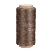 Leather Sewing Thread 186 Yards 210D/1mm Polyester Waxed Cord, Coffee