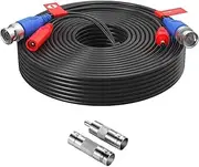 [ZOSI] 1 Pack 60ft 18m 2-in-1 Video Power Cable, BNC Extension CCTV Surveillance Camera Cables for 960H,720P,960P,1080P Video Security Systems (Included 1X BNC Connectors and 1X RCA Adapters)