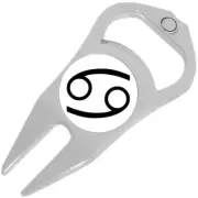 Cancer Zodiac Golf Ball Marker Divot Repair Tool Bottle Opener