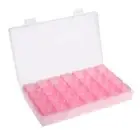 Plastic 28 Grids Nail Rhinestones Storage Box Jewelry Organizer Manicure Tools