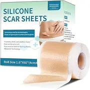 Silicone Scar Sheets, Silicone Scar Tape(1.6”x 60” Roll-1.5M), Silicone Scar Strips, Professional Scar Removal Sheets for Surgical Scars, Keloid, C-Section, Burn et