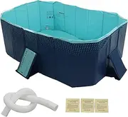 XIASABA R E Foldable Swimming Pool Folding Oversize Bath Pool Inflation for Home Outdoor 2.6M.53Ft (1.6m/63in)