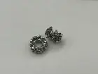 -SET OF 2- Genuine Pandora S925 Dazzling Daisies Spacer CZ Charm 792053CZ