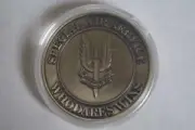 SAS Special Air Service The Regiment Motto Who Dares Wins Medal-Coin in Case.