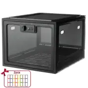 Combination Lock Boxes for Personal Items, Lockable Storage Box for Office Lo...