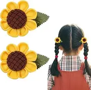 Cute Sunflower Hair Clip Daisy Hair Barrette for Girls 2PCS Alligator Hairpins Sunflower Lover Gifts for Teen Summer Hair Accessories for Party